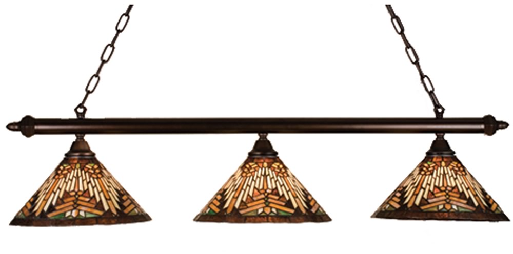 47"W NUEVO Mission 3 Light Island Pendant