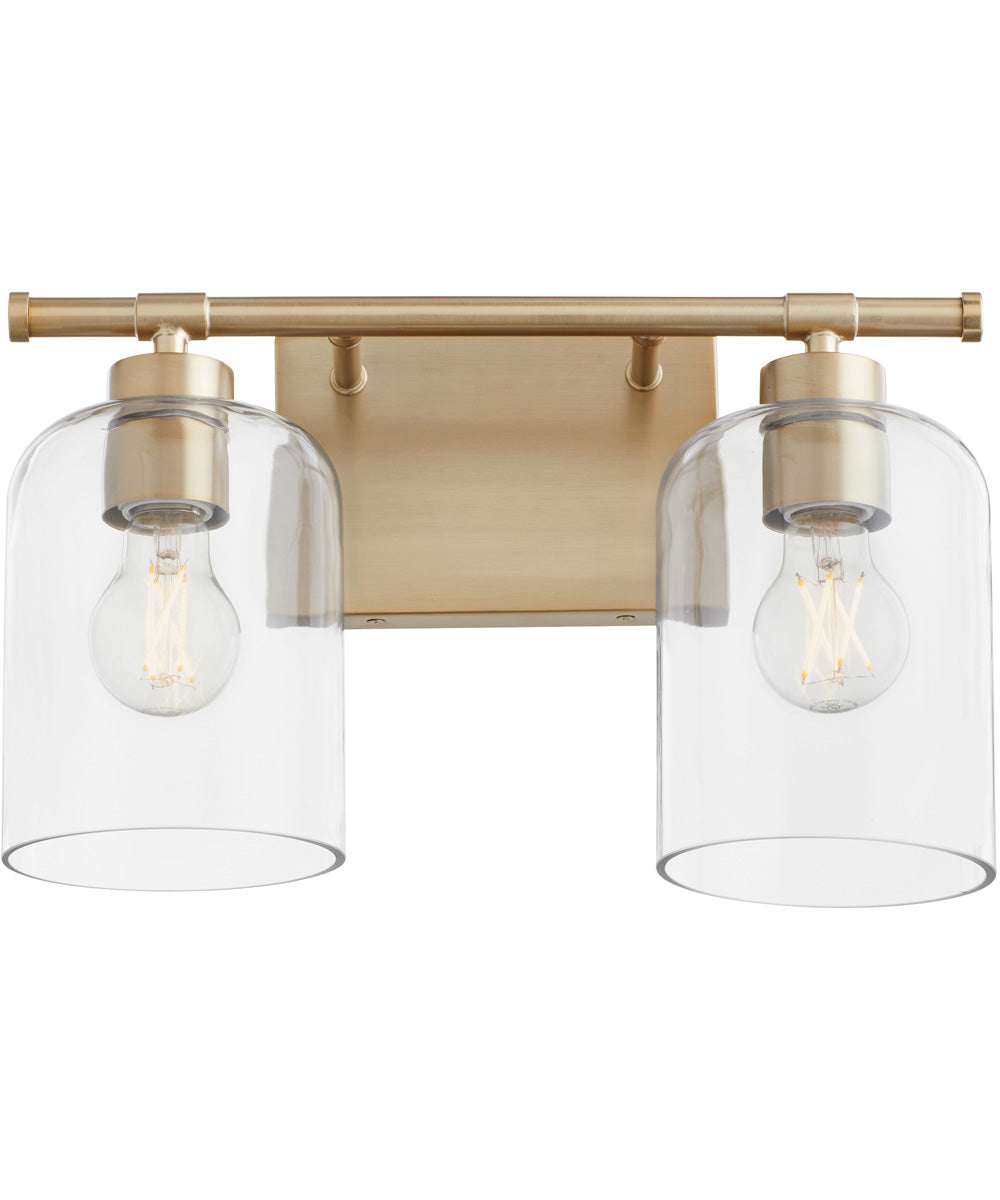 Tribute 2-light Bath Vanity Light Aged Brass