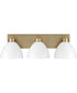Ross 3-Light Vanity Aged Brass and White