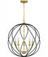 Bryn 5-light Pendant Aged Brass