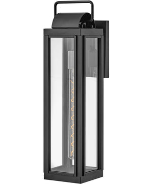 Sag Harbor 1-Light Large Outdoor Wall Mount Lantern in Black