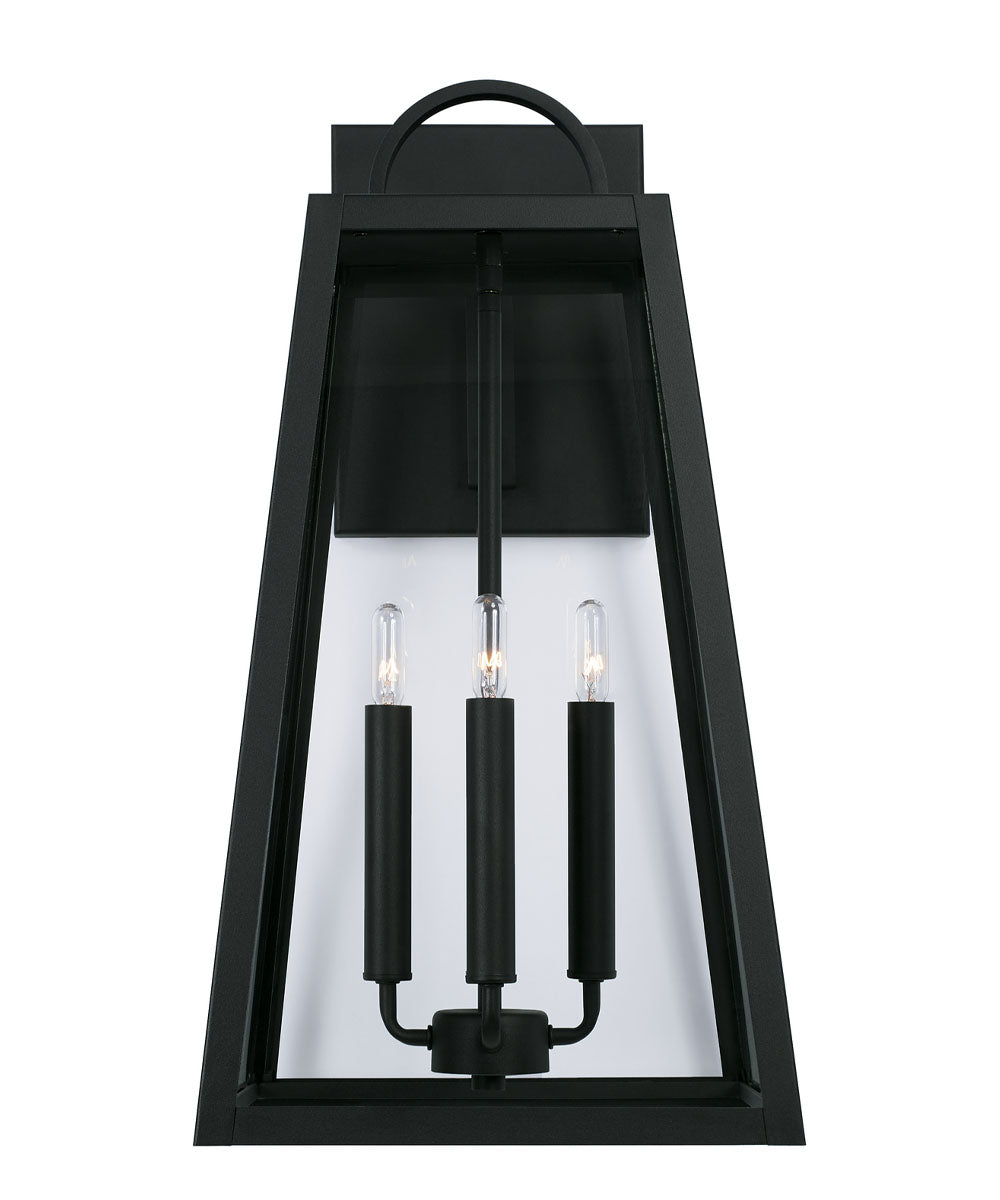 Leighton 4-Light Outdoor Wall-Lantern Rain or Shine - Black