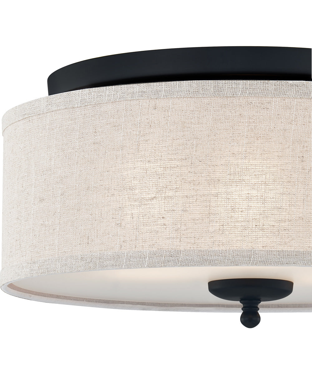 Blanche 3-light Flush Mount Matte Black