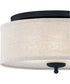 Blanche 3-light Flush Mount Matte Black