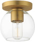 Knox 1-Light Flush Mount Natural Aged Brass