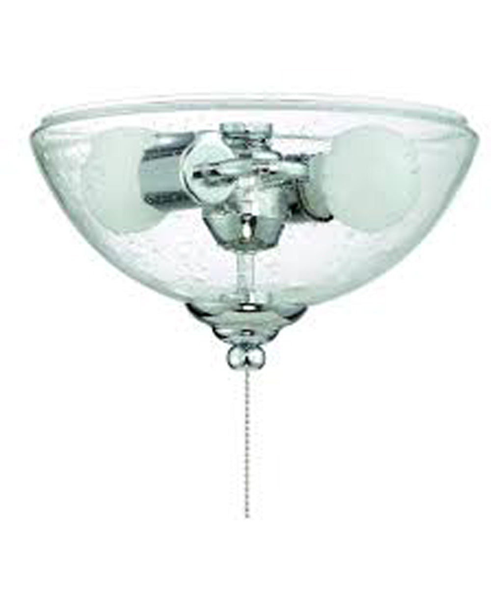 2-Light Bowl Light Kit Clear Seeded Glass