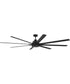 Rush 84" 1-Light Ceiling Fan (Blades Included) Flat Black