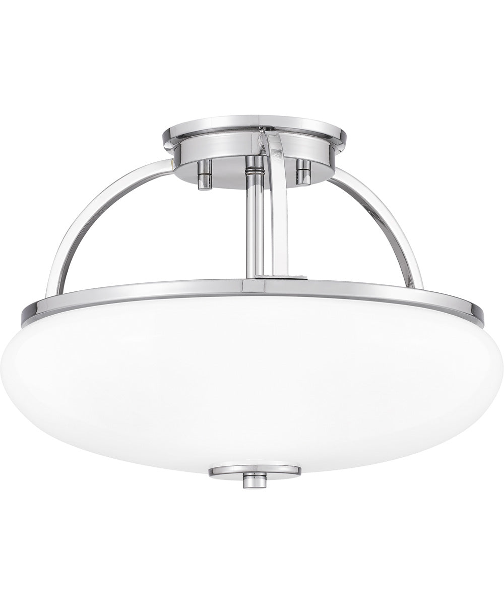 Easton 3-light Semi Flush Mount Polished Chrome