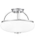 Easton 3-light Semi Flush Mount Polished Chrome