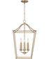 Grady 4-Light Foyer Matte Brass