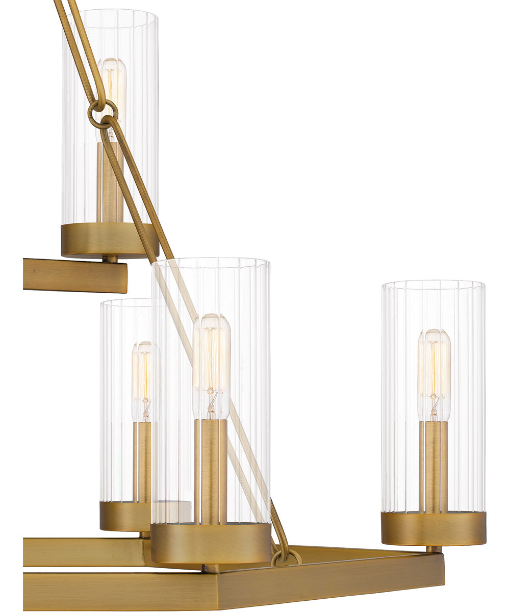 Valens 9-light Chandelier Aged Brass