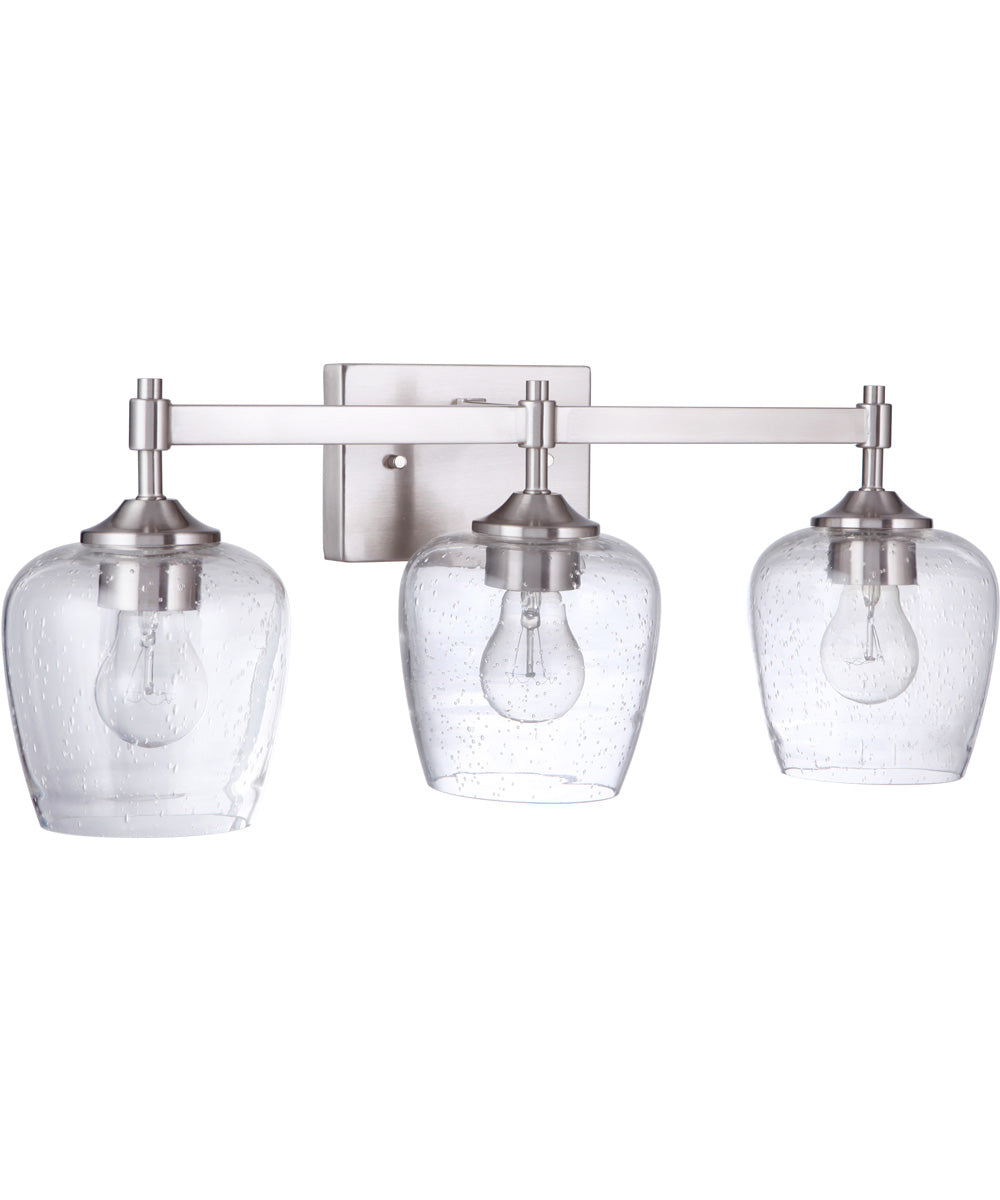 Stellen 3-Light Vanity Brushed Polished Nickel