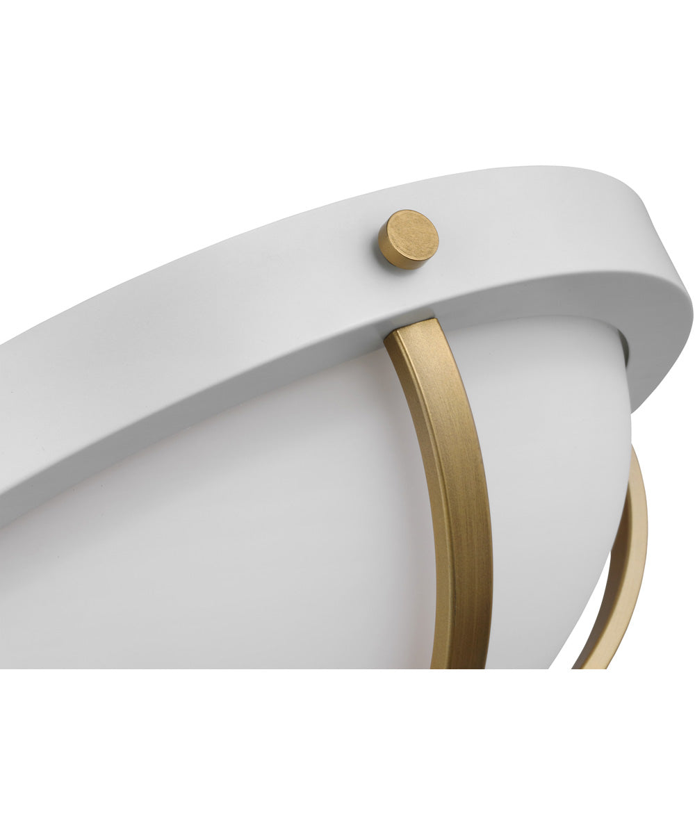 Lincoln 2-Light Close-to-Ceiling Matte White