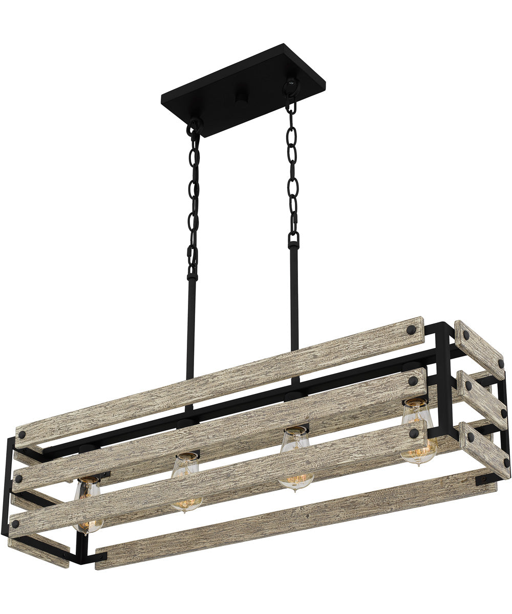 Ashburn 4-light Island Light Earth Black