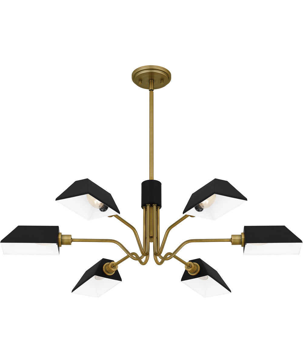 Sienna 6-light Chandelier Aged Brass
