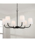 Brody 6-Light Chandelier Matte Black