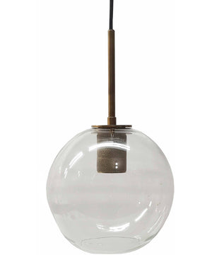 Cordunn Glass Pendant Light (1/CN) Clear/Brass