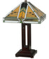 24"H Abilene  2-Light Tiffany Table Lamp Brown