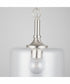 Carter 1-Light Pendant Brushed Nickel