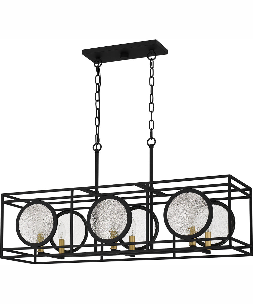 Chalamont Medium 6-light Island Light Earth Black