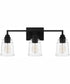 McIntire Large 3-light Bath Light Matte Black