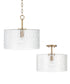 Emerson 1-Light Dual-Mount Semi-Flush/Pendant Mount In Aged Brass