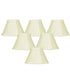 6"W x 5"H Set of 6 Candelabra Stretch Eggshell With White Liner Clip-On Clip-On Lampshade