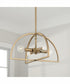 Lawson 4-Light Semi-Flush Aged Brass