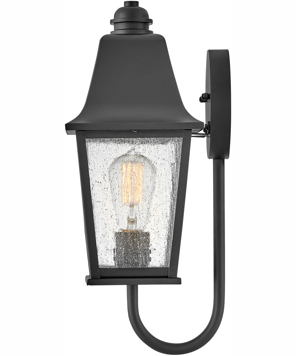 Kingston 1-Light Small Wall Mount Lantern in Black