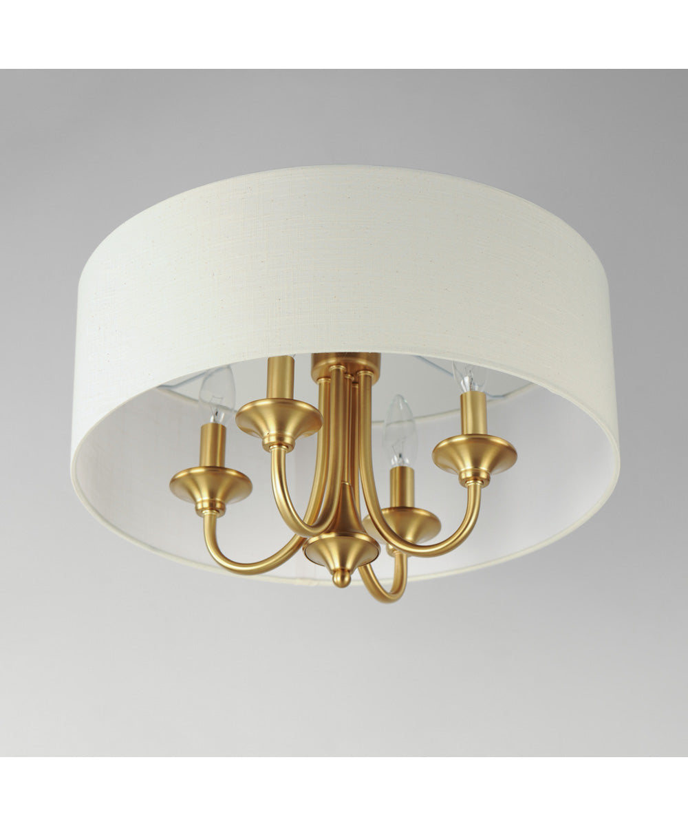 Bongo 4-Light Pendant / Semi-Flush Mount Natural Aged Brass