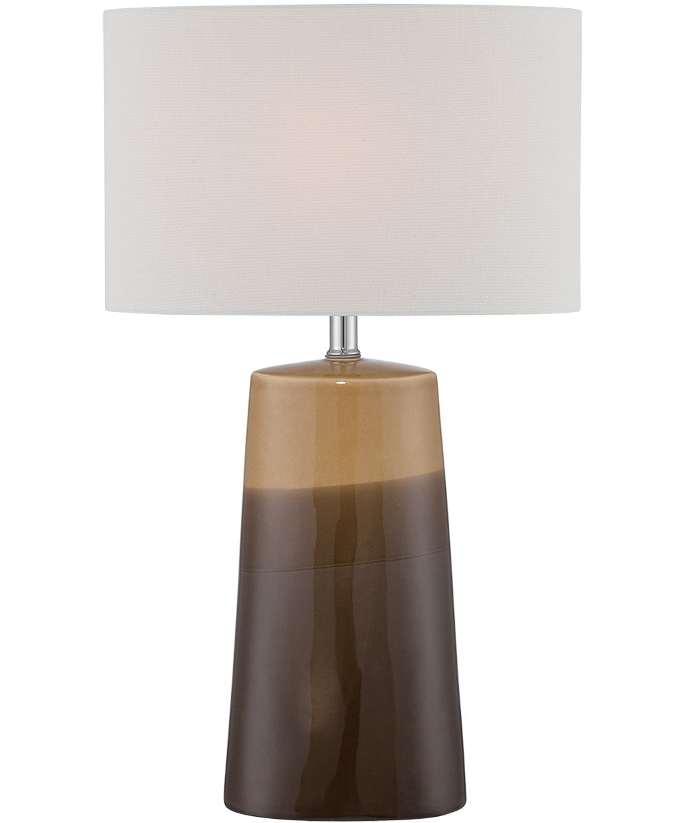 Baker 1-Light Table Lamp Gradient Coffee Ceramic Body/Fabric