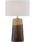 Baker 1-Light Table Lamp Gradient Coffee Ceramic Body/Fabric