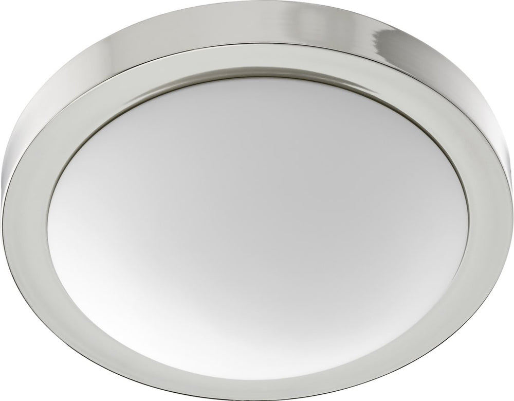 13"W 2-light Ceiling Flush Mount Polished Nickel