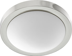 13"W 2-light Ceiling Flush Mount Polished Nickel