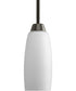 Wisten 1-Light Etched Glass Modern Mini-Pendant Light Antique Bronze