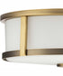 Gilliam 12-5/8 in. 2-Light New Traditional Flush Mount Vintage Brass