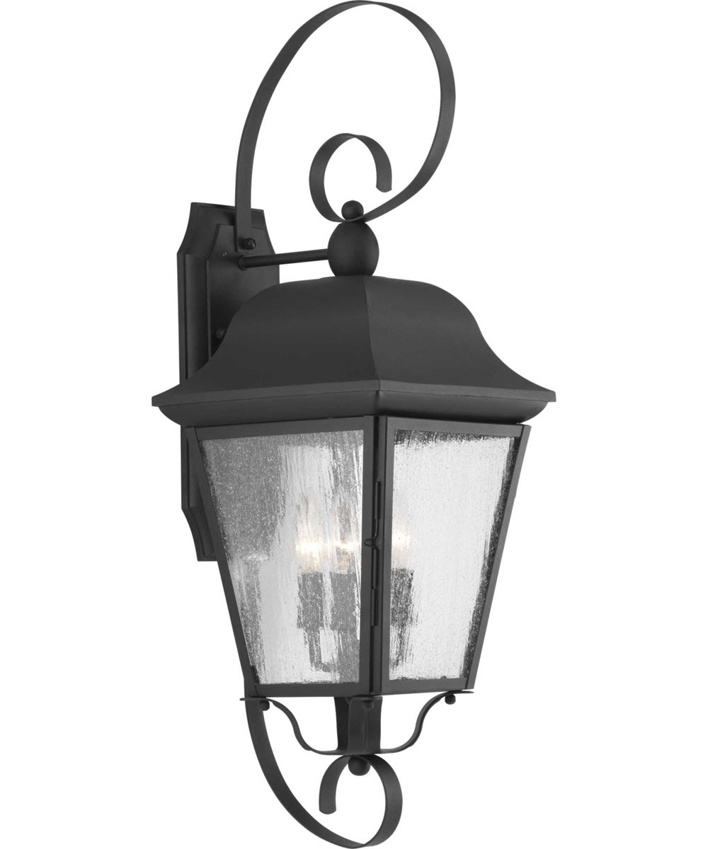 Kiawah 3-Light Large Wall-Lantern Textured Black