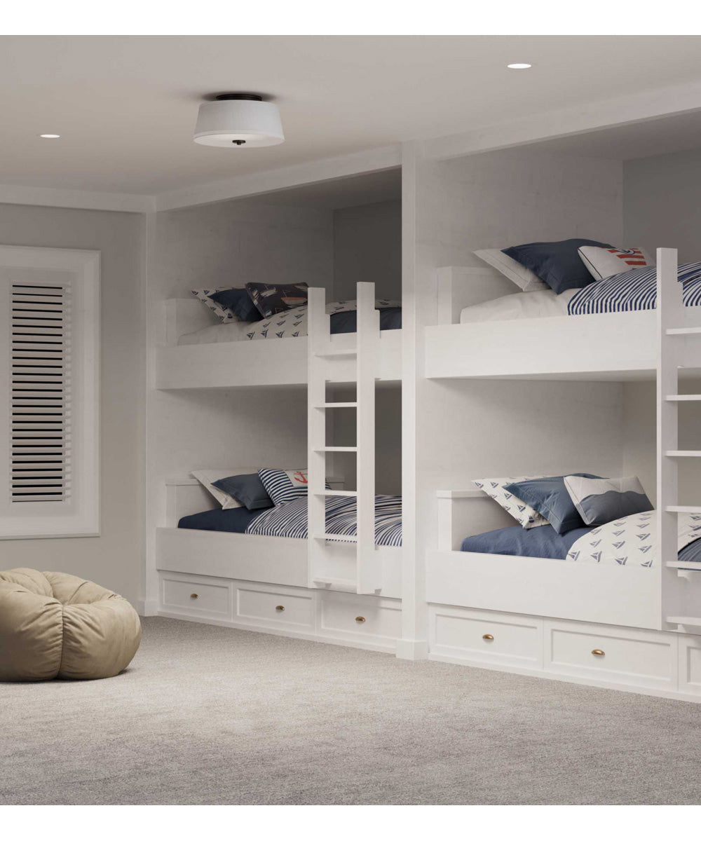 Arden 2-Light 14" Flush Mount Antique Bronze