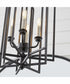 Hammond 4-light Entry Foyer Hall Chandelier Textured Black
