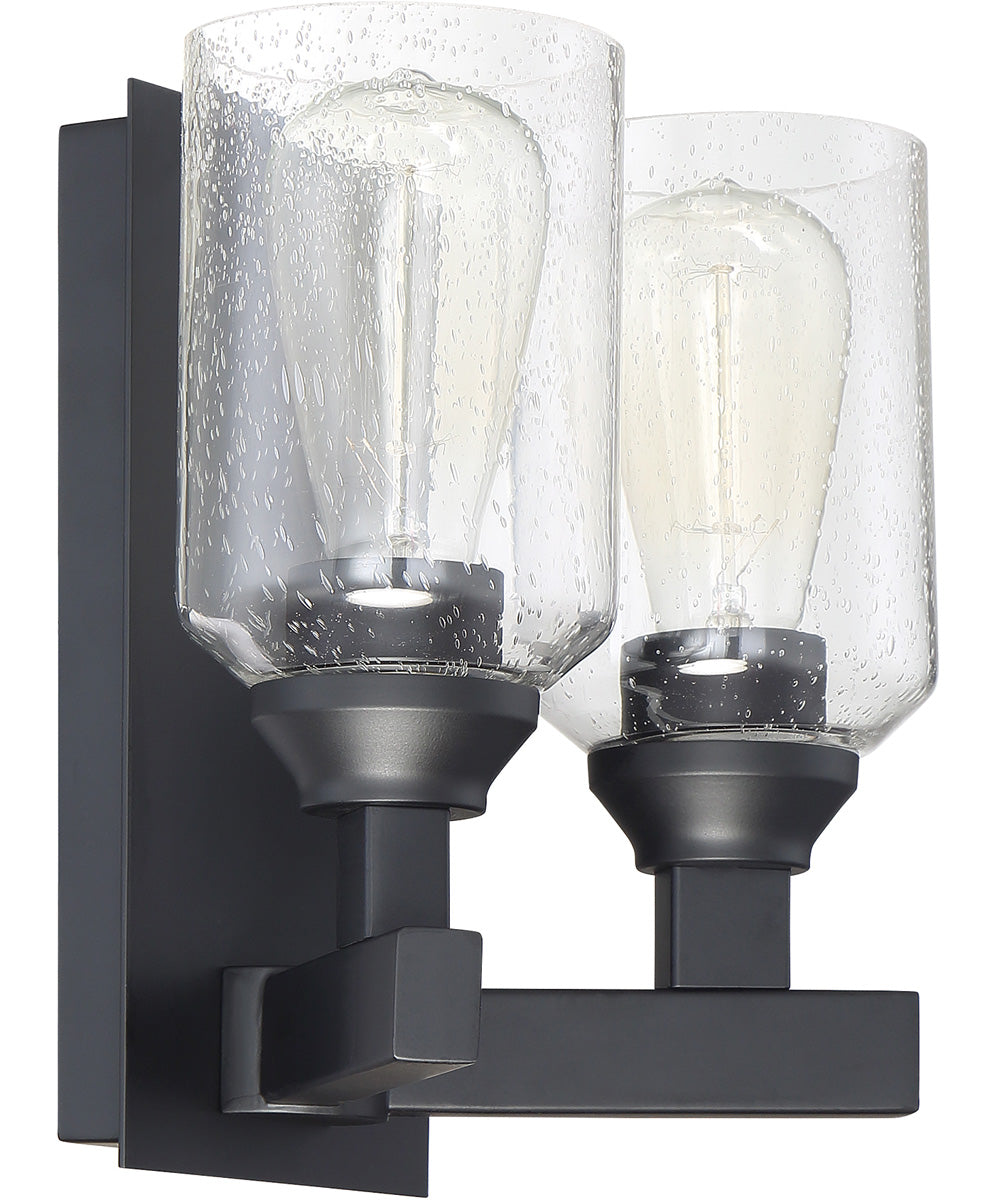 Chicago 2-Light Wall Sconce Flat Black