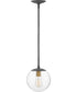 Warby 1-Light Small Pendant in Aged Zinc