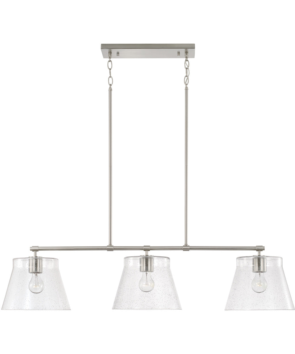Baker 3-Light Island Brushed Nickel
