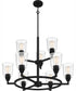 McIntire 9-light Chandelier Matte Black