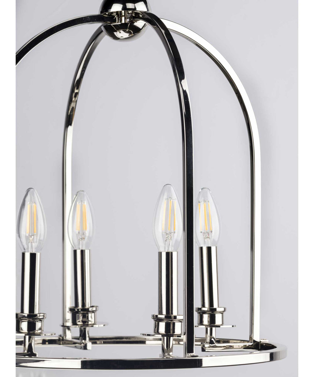Seneca 4-Light Farmhouse Pendant Light Polished Nickel