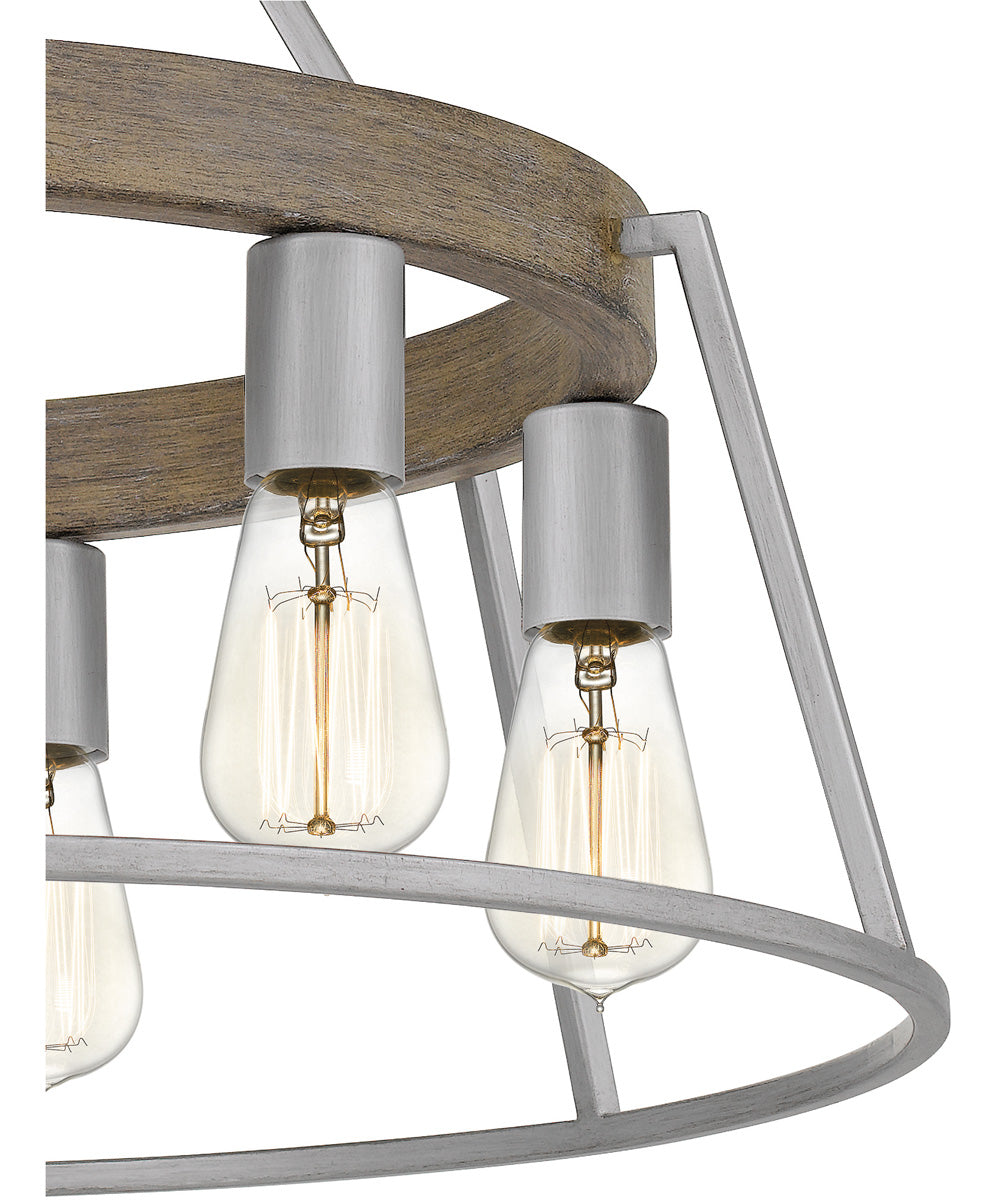 Brockton 6-light Chandelier Brushed Silver