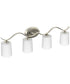 Inspire 4-Light Etched Glass Traditional Bath Vanity Light Brushed Nickel