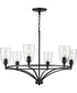 Parkhurst 6-Light New Traditional Clear Glass Chandelier Light Matte Black