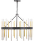 Orrizo 6-Light Clear Glass Luxe Chandelier Light Matte Black