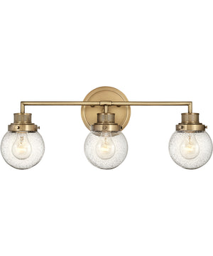 Poppy 3-Light Vanity in Heritage Brass