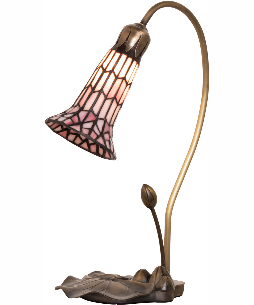 16" High Stained Glass Pond Lily Accent Lamp
